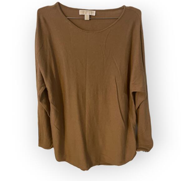 MICHAEL Michael Kors brown tunic sweater Sz L EUC - Picture 1 of 4